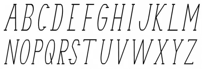 Terry Bruce Italic Шрифта ВЕРХНИЙ