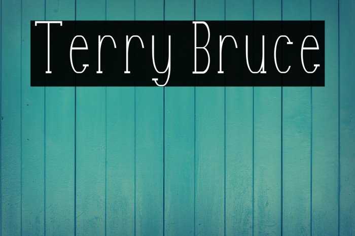 Terry Bruce Font examples
