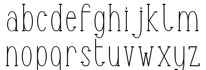Terry Bruce Font LOWERCASE