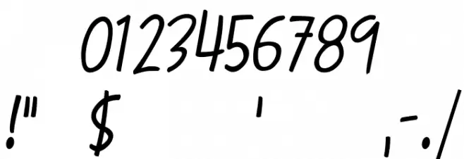 Terry Script フォント その他の文字