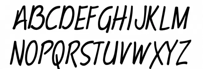 Terry Script Font Litere mari