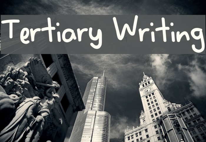 Tertiary Writing Font examples