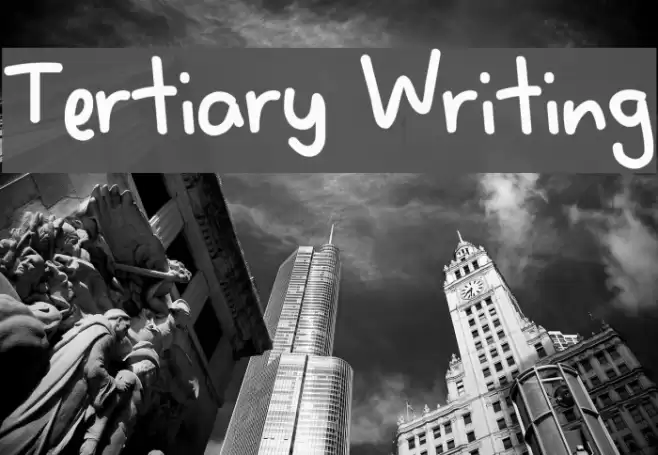 Tertiary Writing Font examples