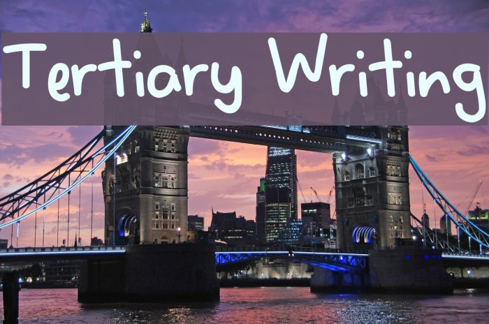 Tertiary Writing Font examples