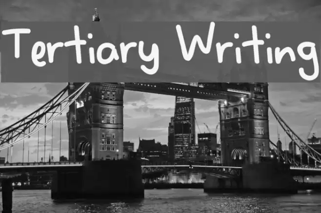 Tertiary Writing Font examples