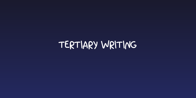 Tertiary Writing Social Header