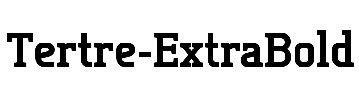 Tertre-ExtraBold  免费字体下载