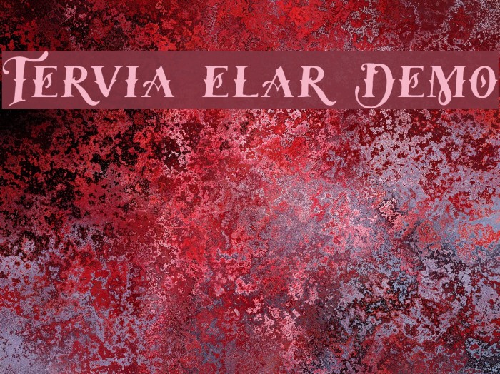 Tervia Regular Demo Font examples