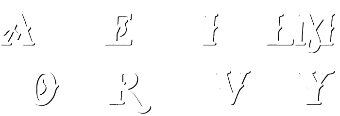 Tervia Shadow Demo Font LOWERCASE