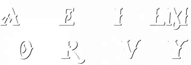Tervia Shadow Demo Font LOWERCASE