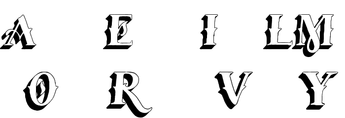 Tervia Shadow2 Demo Font LOWERCASE