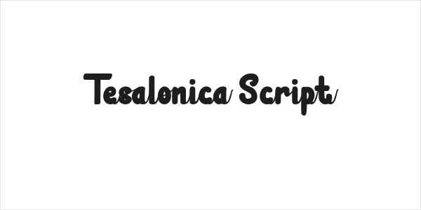 Tesalonica Script Logo