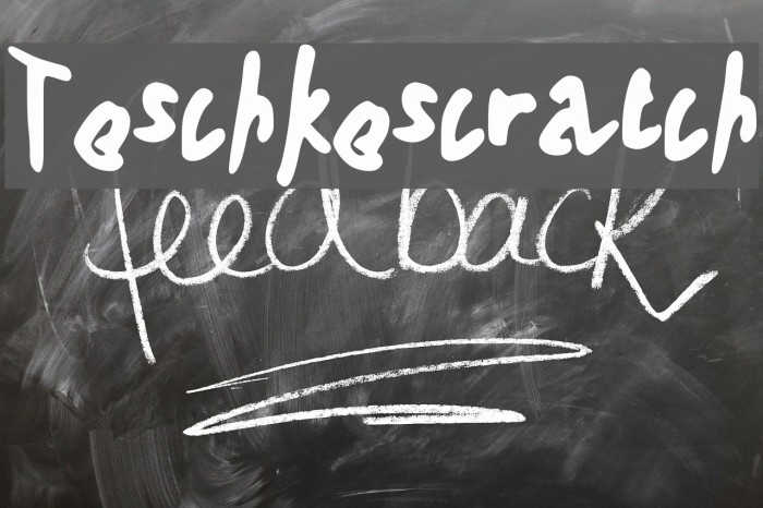 Teschkescratch Font examples