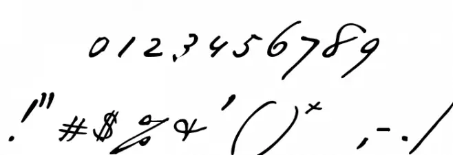 Tesla Font OTHER CHARS