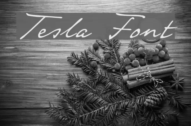 Tesla Font examples