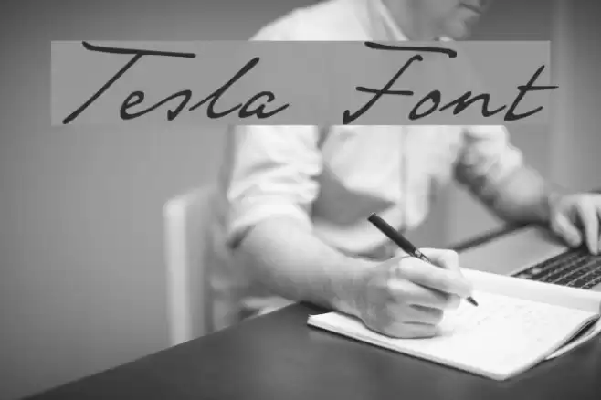 Tesla Font examples