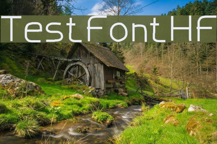TestFontHF Font examples