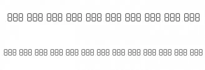 TestInstructions Font LOWERCASE