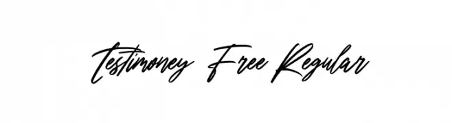Testimoney Free Regular  Fuentes Gratis Descargar