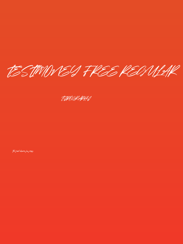 Testimoney Free Regular Poster