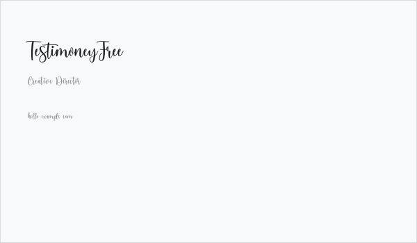 TestimoneyFree Business Card