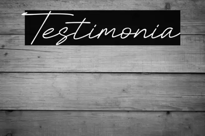 Testimonia Font examples