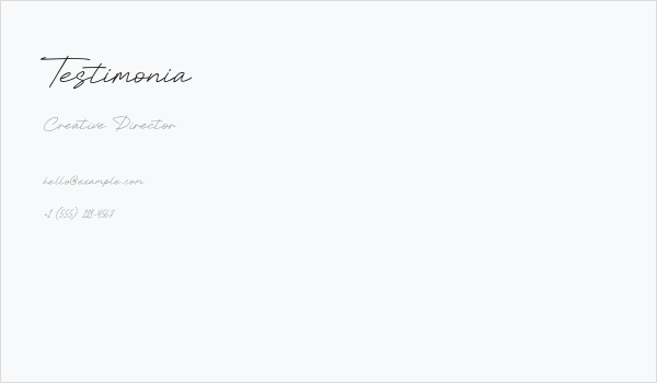 Testimonia Business Card