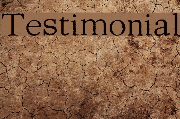 Testimonial Font examples
