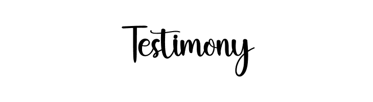 Testimony  フリーフォントのダウンロード