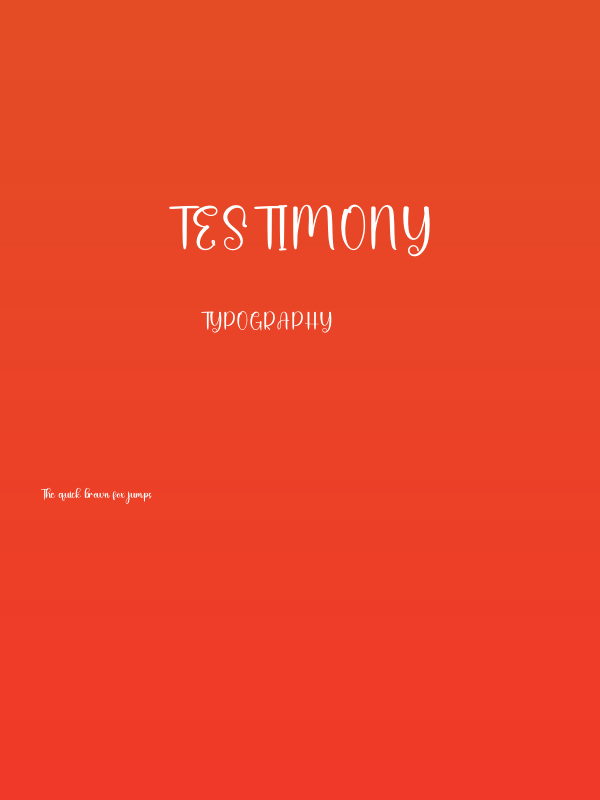 Testimony Poster