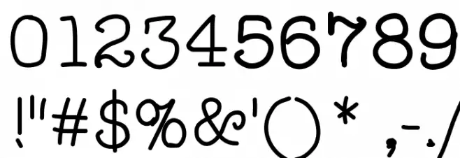 Testtype4 Font OTHER CHARS