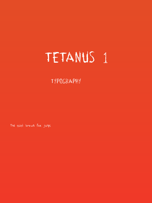 Tetanus 1 Poster