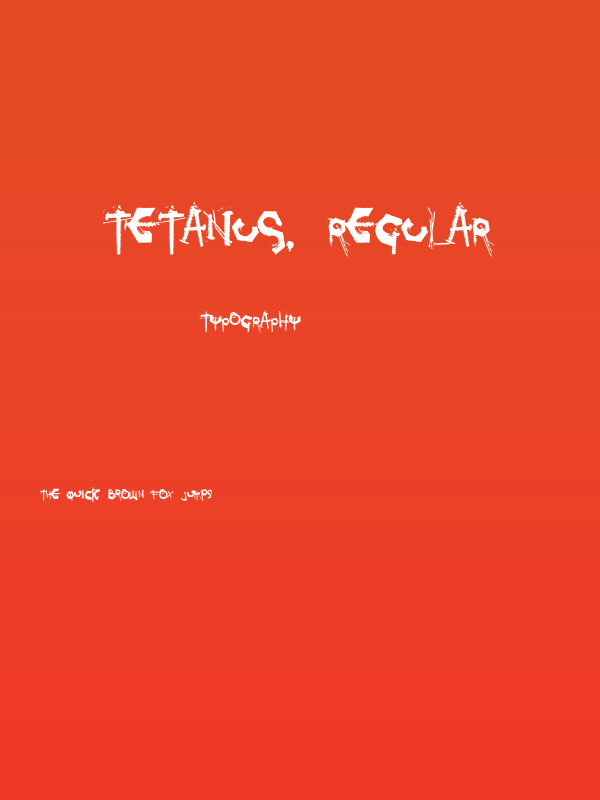 Tetanus, Regular Poster