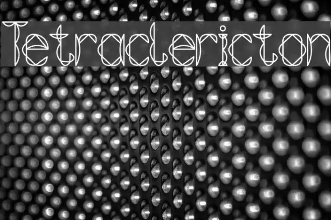 Tetraclericton Font examples