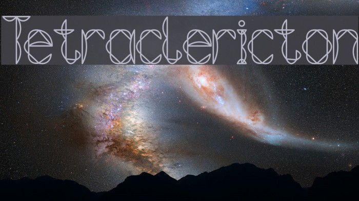 Tetraclericton Font examples