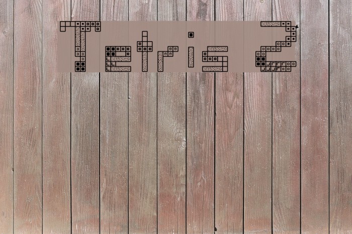 Tetris 2 Font examples