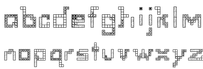 Tetris 2 Font LOWERCASE