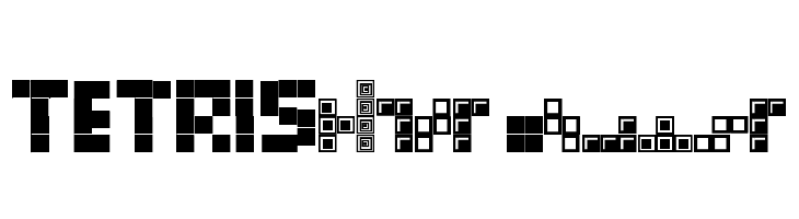 Tetris Blocks Font
