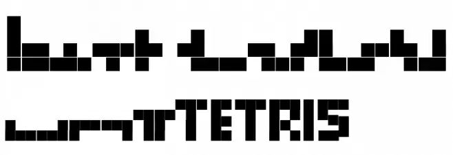 Tetris Blocks Schriftart Groß