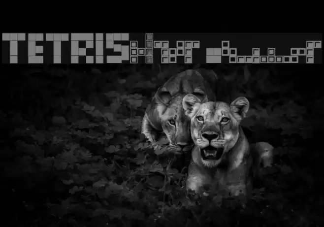 Tetris Blocks Font examples