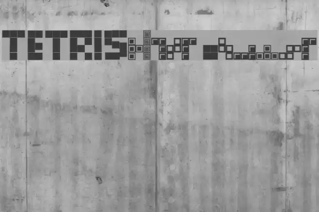 Tetris Blocks Font examples