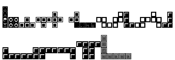 Tetris Blocks Font LOWERCASE