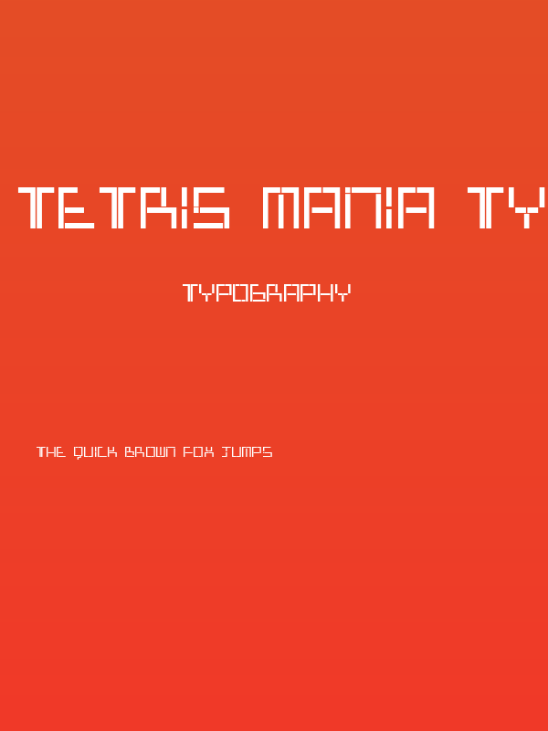 Tetris Mania Type Poster