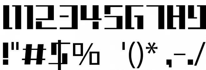 Tetris Font OTHER CHARS