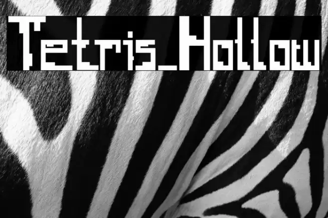 Tetris_Hollow Font examples