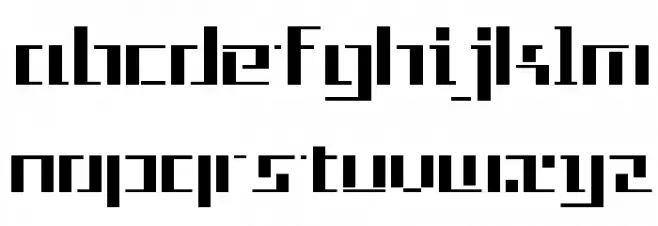 Tetris Schriftart Kleinbuchstaben