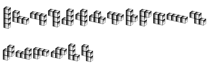 Tetriso Regular Font LOWERCASE