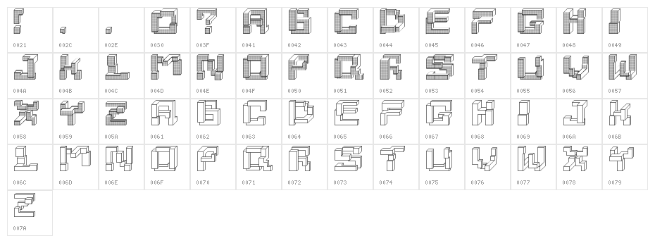 Tetrominoes Regular Character Map