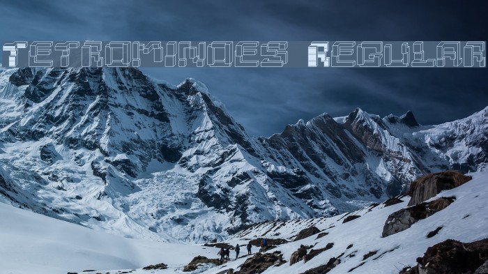 Tetrominoes Regular Font examples