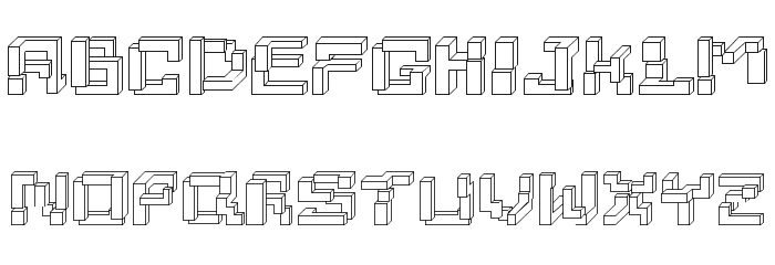 Tetrominoes Regular Font LOWERCASE
